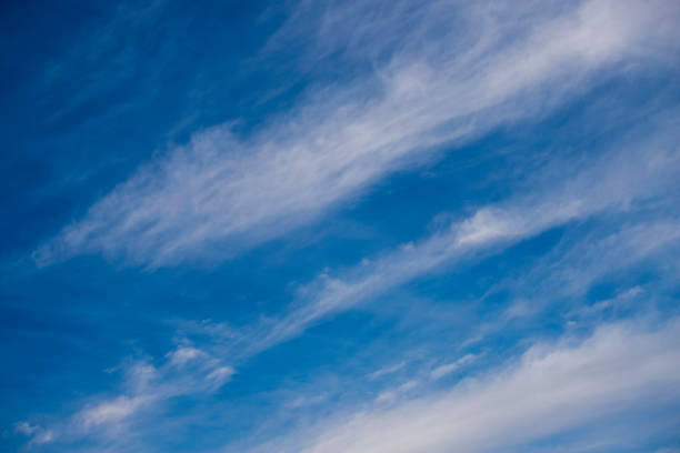 Blue sky cirrus clouds. Blue sky cirrus clouds. Natural beautiful scene. stratosphere meteorology climate air stock pictures, royalty-free photos & images