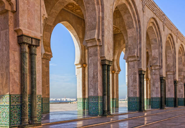 istock Casablanca, Morocco. Mosque Hassan II arcade gallery 1405678371