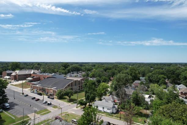 istock Beautiful sky and clouds over town 1405681532