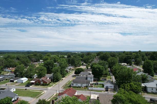 istock Beautiful sky and clouds over town 1405681615