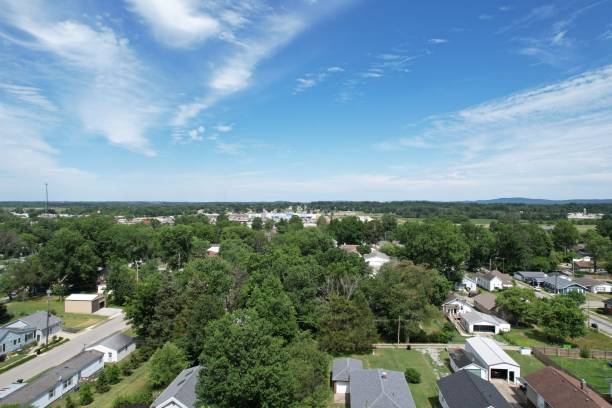 istock Beautiful sky and clouds over town 1405681673