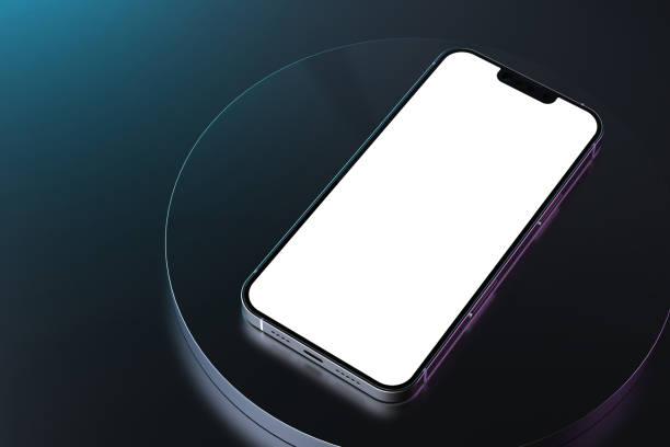 istock Smart phone mockup, template on black background stock photo 1405682728