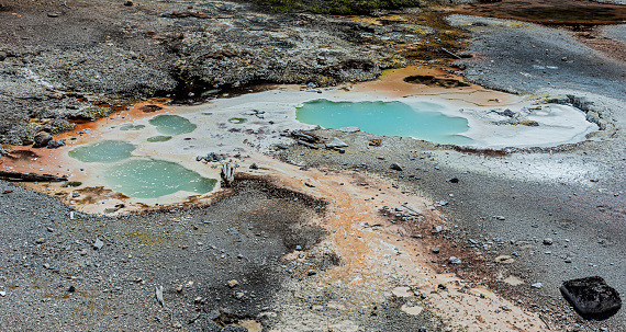 Artists paintpots area of Yellowstone National Park.