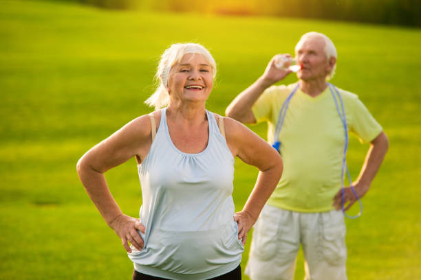 istock Senior lady smiling outdoor. 1405688064