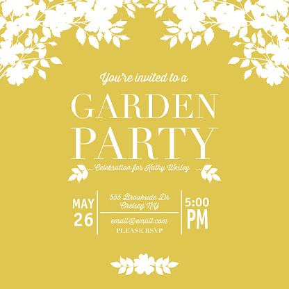 A simple, elegant party invite template with a wild roses floral theme. File includes EPS Vector and high-resolution jpg. Text is on its own layer for easier removal.