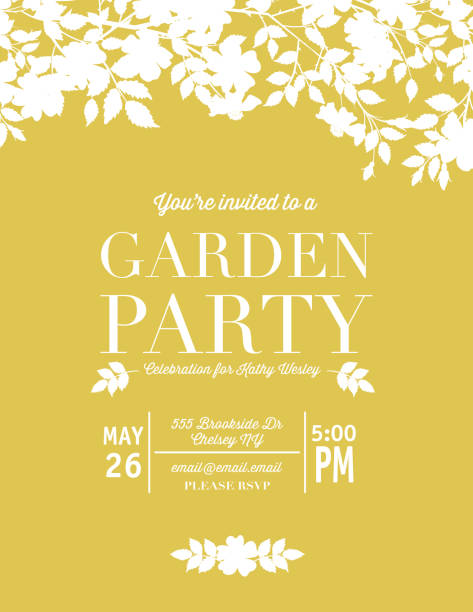 Wild Roses Party Invitation Template A simple, elegant party invite template with a wild roses floral theme. File includes EPS Vector and high-resolution jpg. Text is on its own layer for easier removal. frame outline silhouette stock illustrations