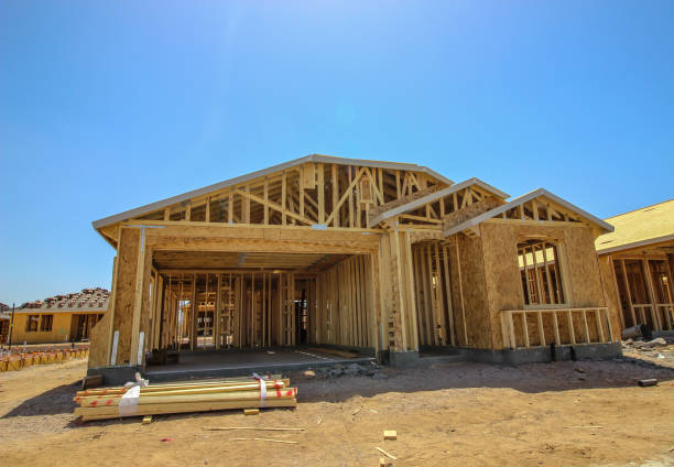istock Framing Stage Of New Home Under Construction 1405696554