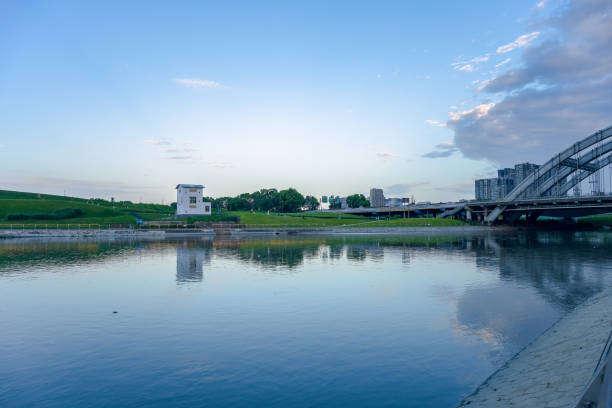 istock Dusk riverside Financial City 1405700338