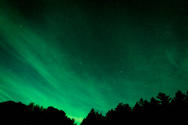 nordlicht am himmel - iceland meteorology aurora borealis galaxy stock-fotos und bilder