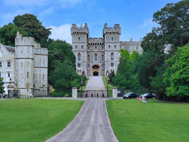 Windsor Castle, entrance from the Long Walk stock photo