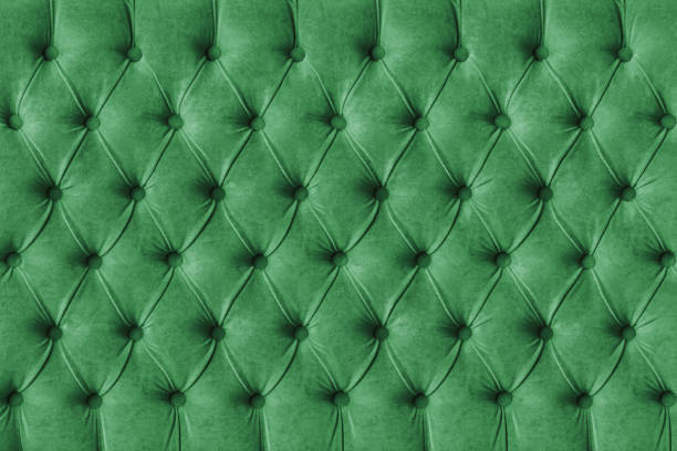 istock Green capitone velours textile decoration with buttons 1405710197