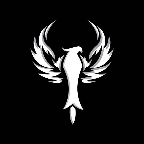 ilustrações de stock, clip art, desenhos animados e ícones de phoenix logo vector symbol - phoenix fire tattoo bird