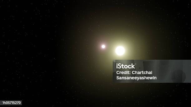 Binary Star System Stock Photo - Download Image Now - Binary Code, Star - Space, Outer Space