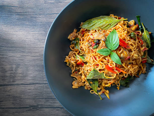 istock Stir fire spicy noodle with clam 1405718798