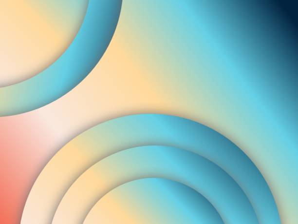 istock cute colored background with stacked circles abstract shapes 1405720885