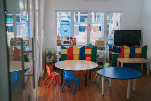 istock Montessori Preschool kindergarten classroom 1405729143