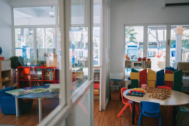 istock Montessori Preschool kindergarten classroom 1405729148