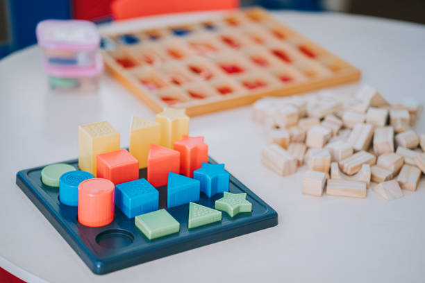 istock Montessori Preschool kindergarten classroom table 1405729151