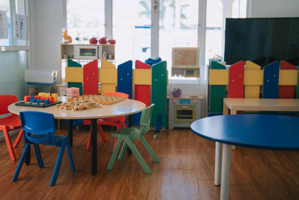 istock Montessori Preschool kindergarten classroom 1405729159