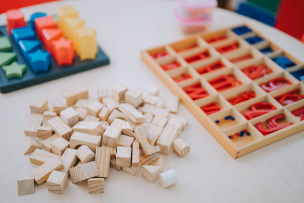 istock Montessori Preschool kindergarten classroom table 1405729161