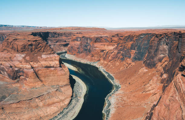 grand canyon - majestic mountain river horseshoe bend stock-fotos und bilder