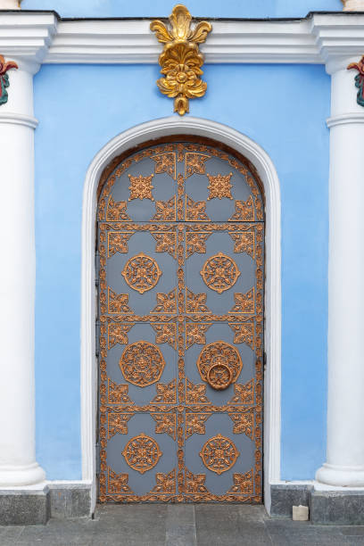 istock Antique Door with Golden Ornament. 1405734423