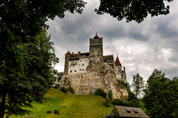 The Dracula Castle of Bran in Romania stock photo