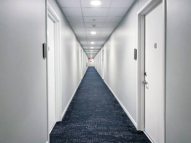istock Corridor of residential apartments 1405739488