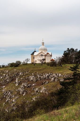Svaty kopecek hill in Palava mountains above Mikulov town in Czech republic