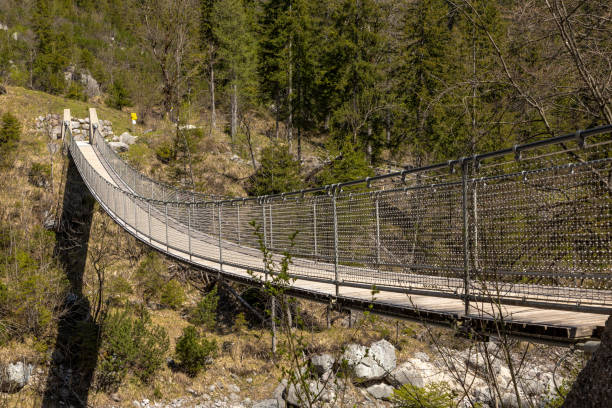 istock Suspension bridge in Klausbachtal valley near Ramsau 1405740892