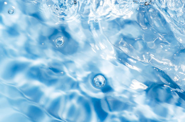 istock Transparent water texture. Cosmetic micellar water or lotion or makeup remover 1405744502