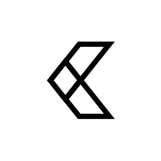 Logo Design with letter K vector art illustration