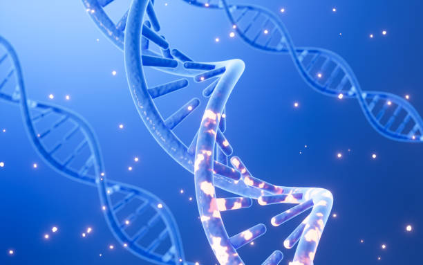 istock Mutated DNA and molecules, scientific biotechnology, 3d rendering. 1405752986