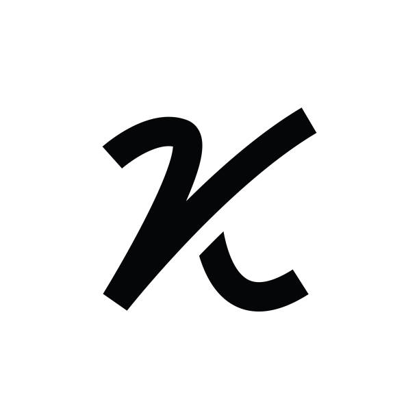 projekt logo z literą k - letter k stock illustrations