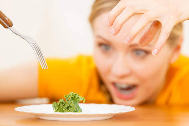 istock Shocked young woman being on diet 1405753514