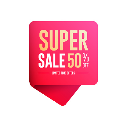 Super Sale 50% Off Shopping Label