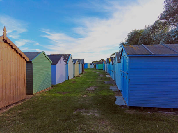 istock Beach huts in Old Felixstowe, Suffolk 1405770414