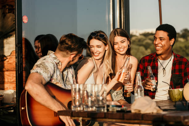 istock Friends enjoying on river boat party 1405771337