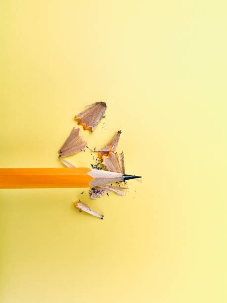 istock sharpened pencils with a rubber and without, a sharpener, pencil shavings golden yellow gradient 1405774363
