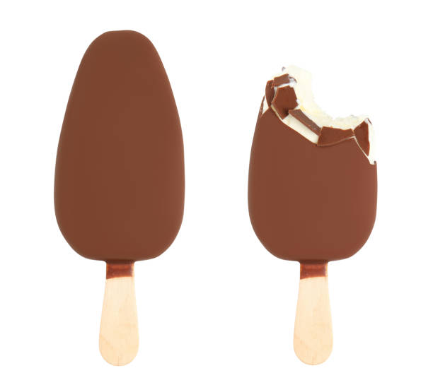 istock Delicious glazed ice cream on white background, collage 1405780888