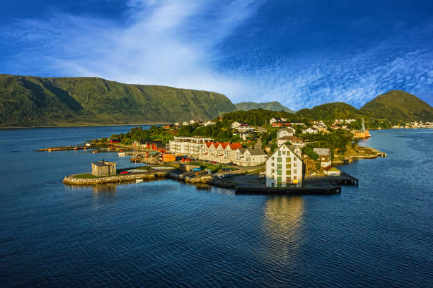 istock Panoramic view on town Alesund, Norway. 1405781583