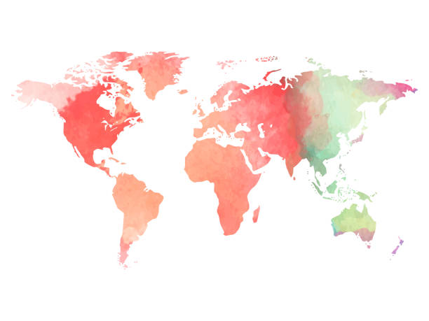 istock Map of the world in watercolor effect 1405785166
