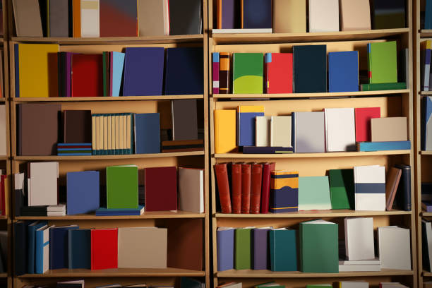 istock Shelves with different library books as background 1405790622