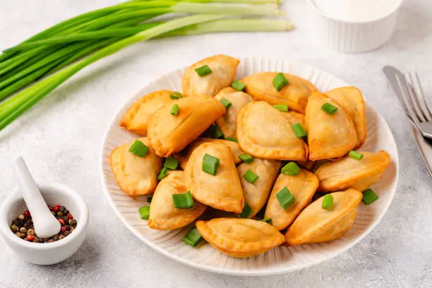 Photo of Dumplings, filled with mashed potatoes.