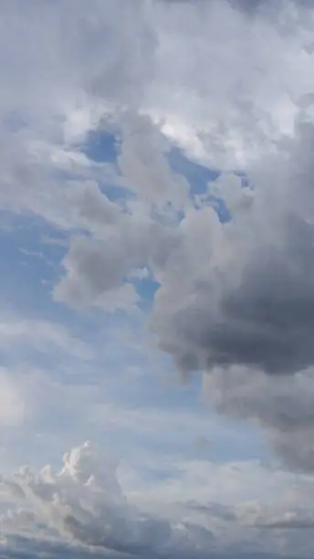 Photo of Beautiful blue sky and grey clouds