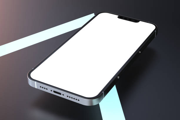 istock Smart phone mockup, template on black background stock photo 1405792496