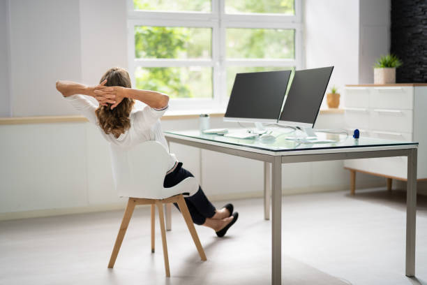 istock Open Window In Office. Breathing Fresh Air 1405792808