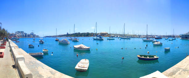 Republic of Malta, Gzira, embankment, panorama