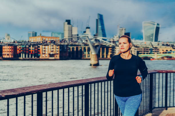 istock Woman jogging in London 1405801330