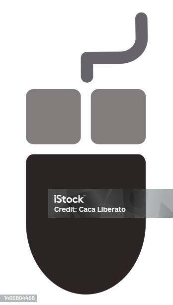 Mouse Computer. Click Drawing The Illustration Of A Gray Or Black Computer Mouse Clicking Button A ...
